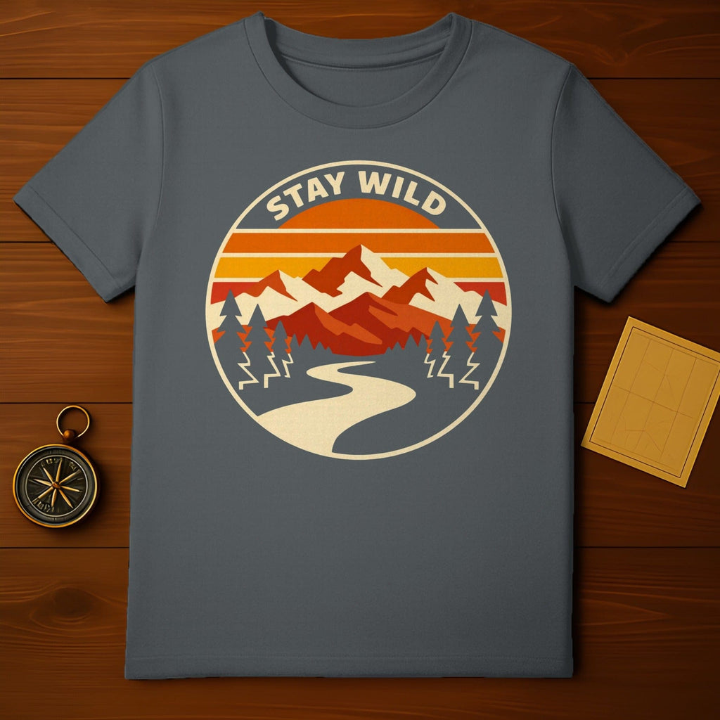 Stay Wild Mountains Forest Path Horizon Circle product type