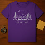 Purple Camper Trees Moon Stars LIVE • LOVE • CAMP product type