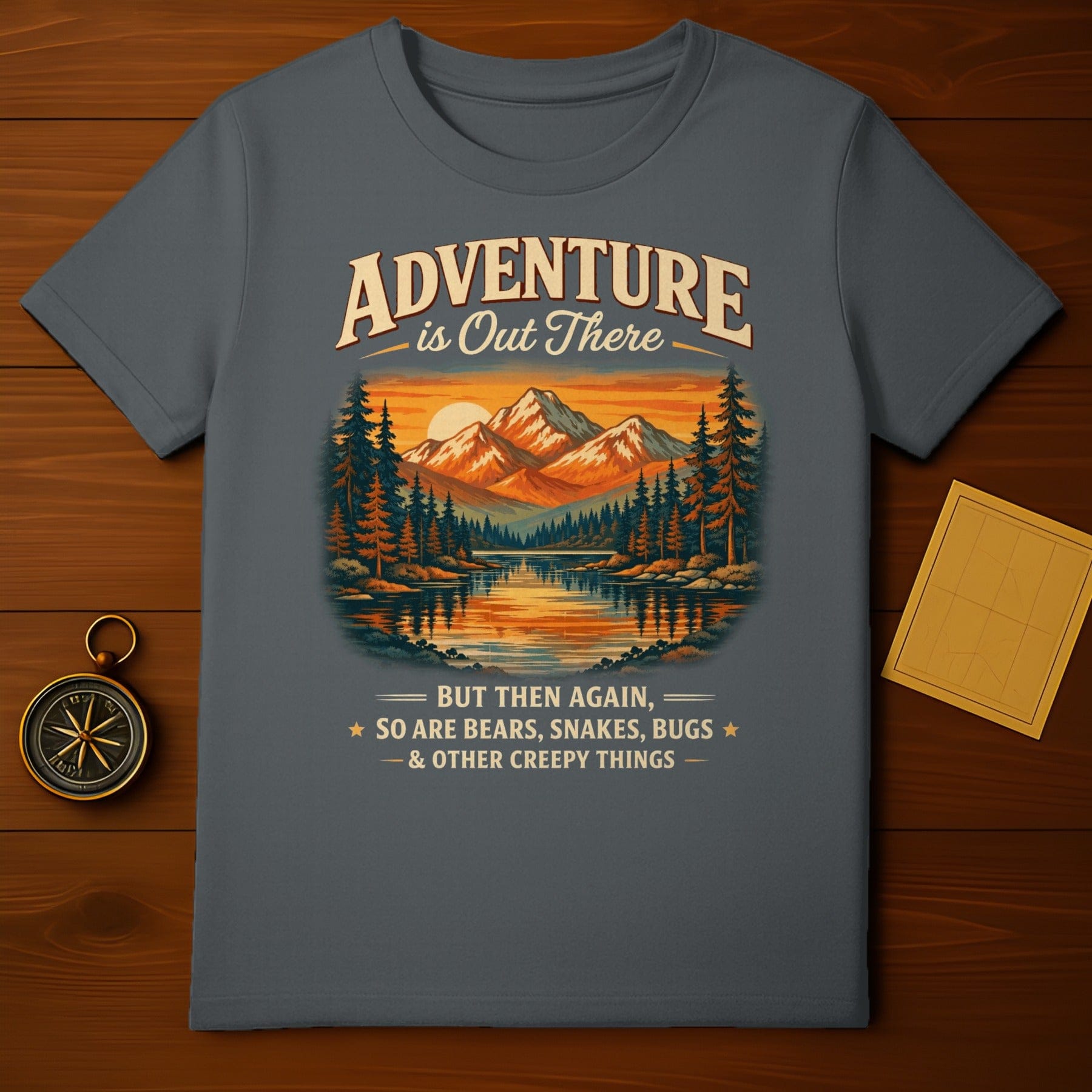 Adventure Is Out There Bears Snakes Bugs Creepy T-Shirt