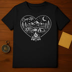 Camp Life Heart Design Camping T-shirt for Nature Lovers