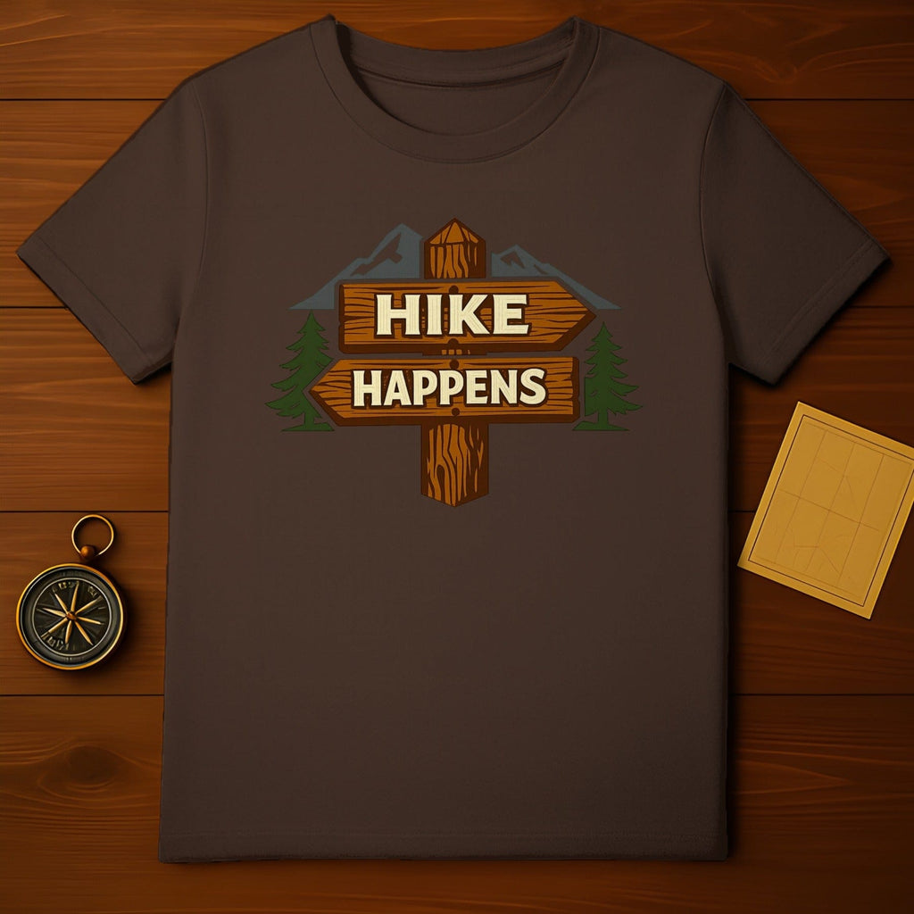 Hike Happens Funny Hiking Outdoor Adventure T-shirt