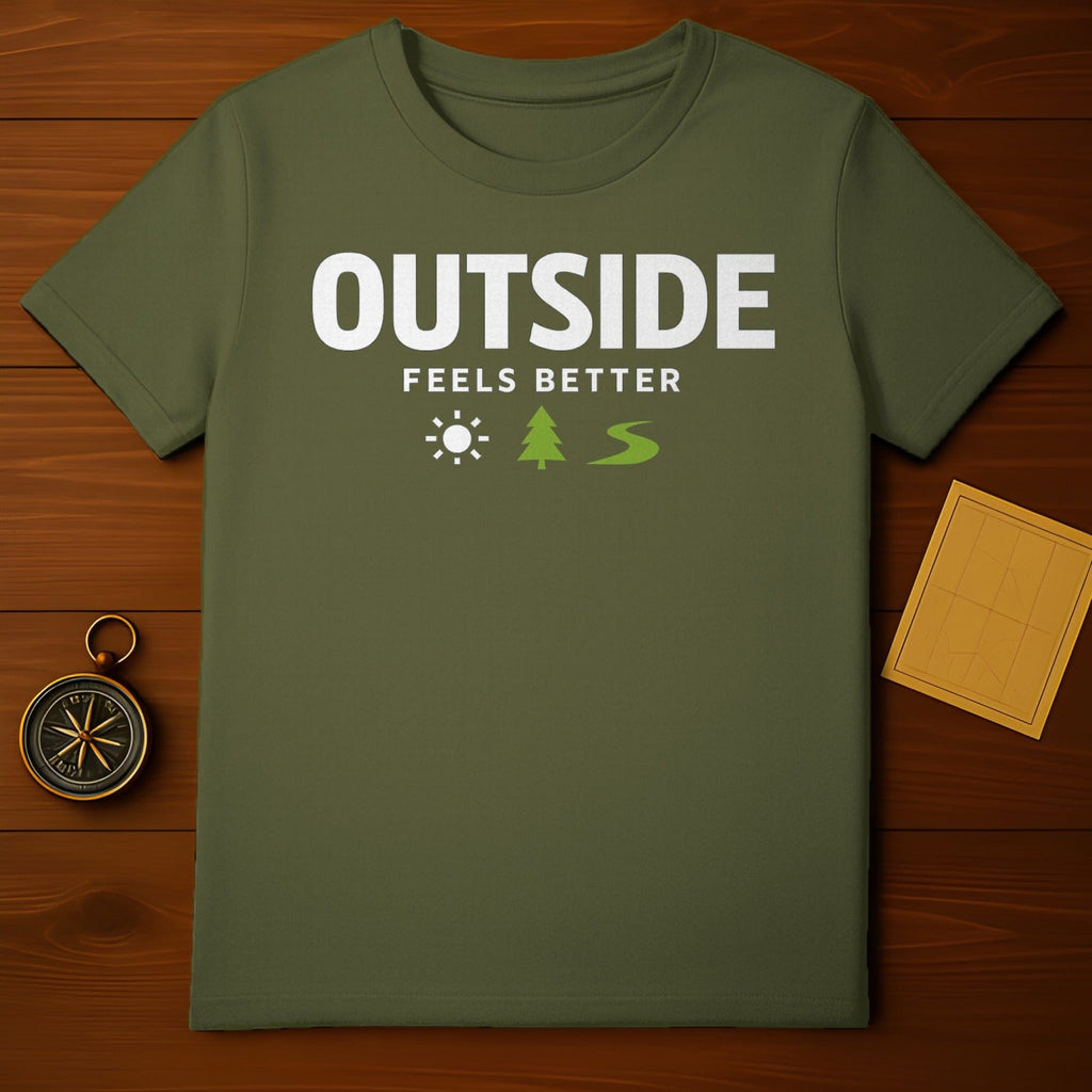 Outside Feels Better Outdoor Adventure T-Shirt