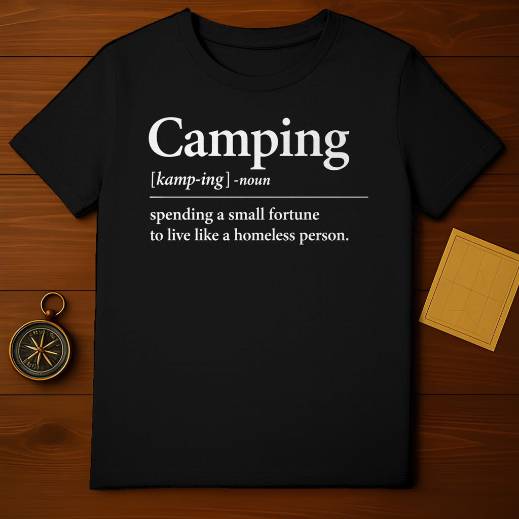 Camping Definition Spending A Small Fortune To Live Shirt