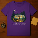 Live Love Camp Camping Trailer Moon Stars Night product type
Camping
Travel Trailer
Campfire
Live Love Camp
Outdoor Adventure
Nature Lover
RV Life
Forest Scene
Night Sky
Moon Stars
Graphic Design
Purple Apparel
Adventure Style
Camp Vibes
Wilderness
Exploration
Road Trip
Camper Van
Cozy Camp
Outdoors Fun