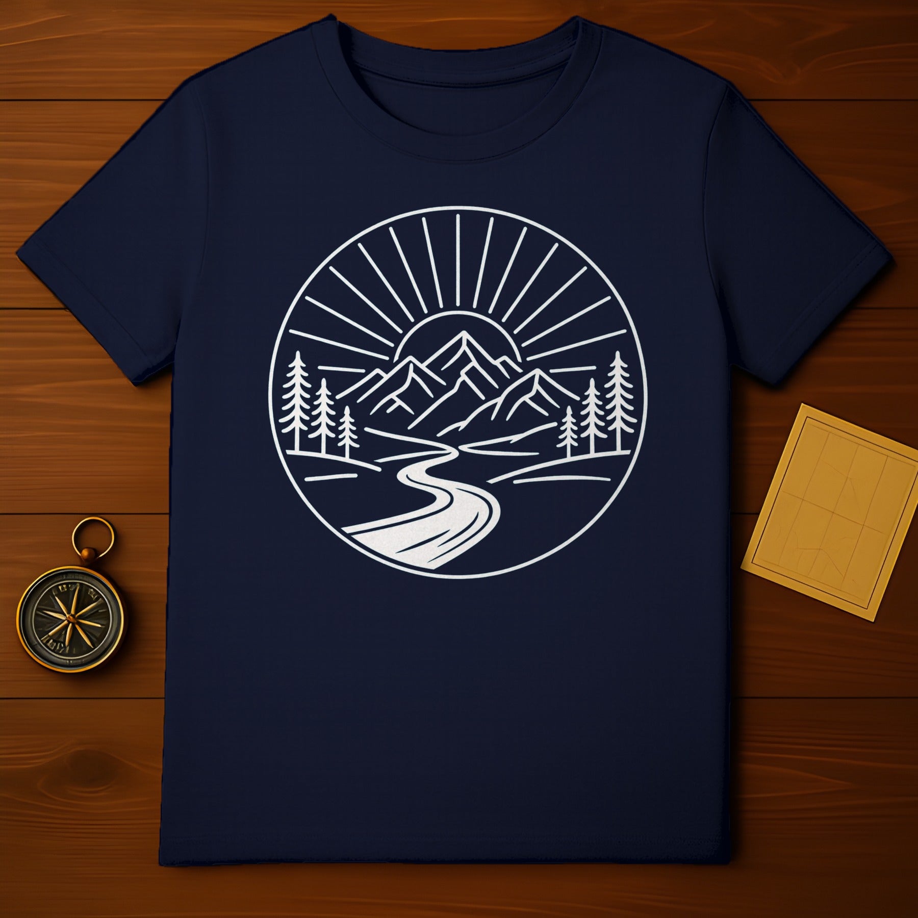 Scenic Mountain Sunrise Graphic Tee Shirt