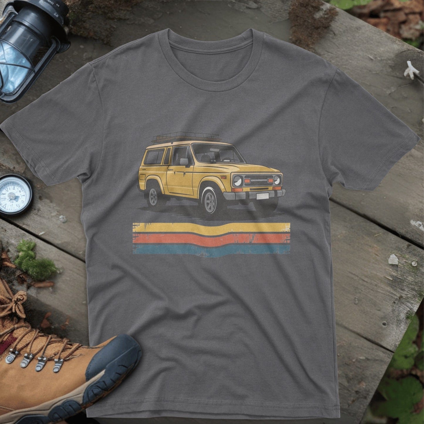 Vintage Yellow SUV Graphic Tee Shirt product type