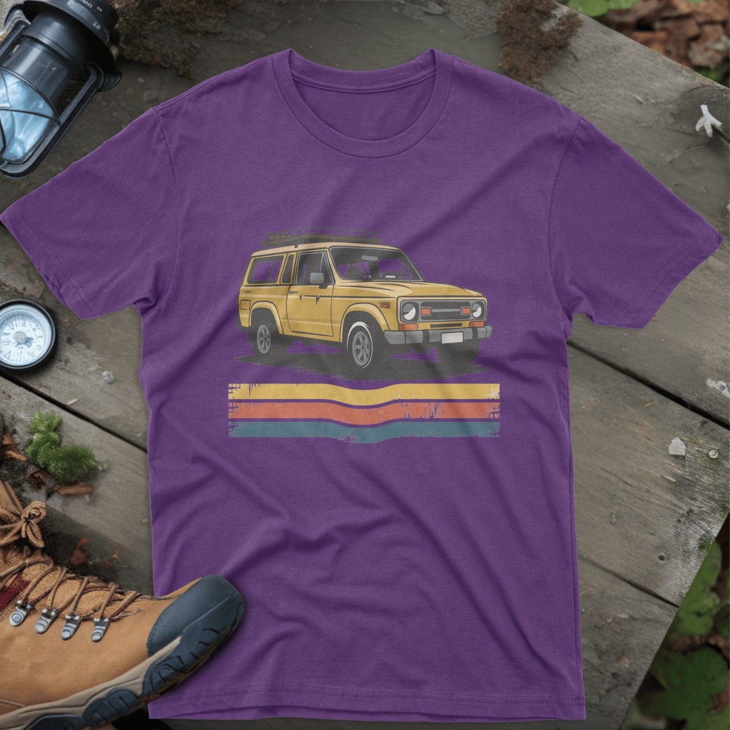 Retro Yellow SUV Graphic Vintage Style T-Shirt product type