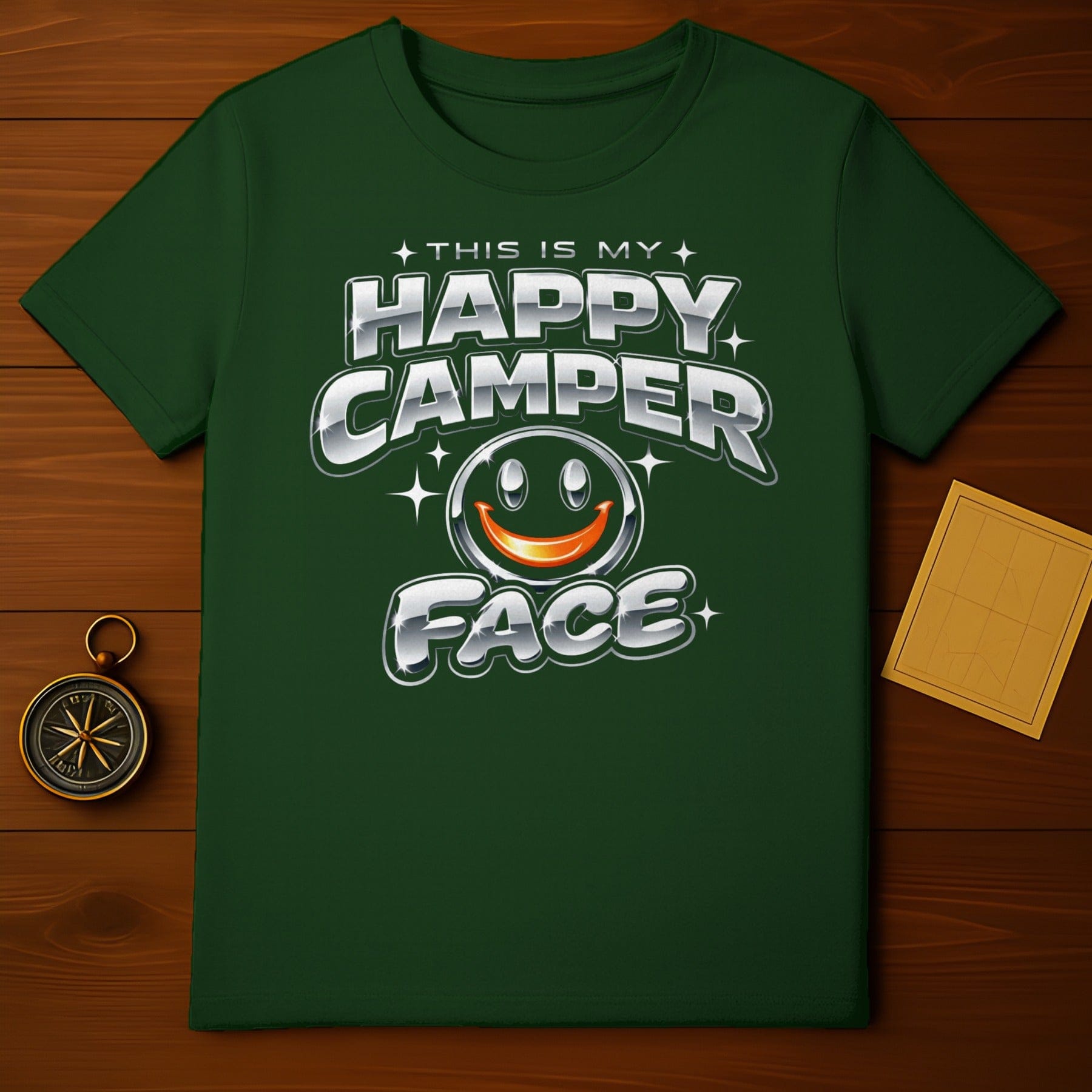 THIS IS MY HAPPY CAMPER FACE Dark Green product type
Happy Camper
Camper Face
Camping Shirt
Outdoor Life
Adventure Gear
Nature Lover
Smiley Face
Happy Vibes
Dark Green
Green Tee
Road Trip
Travel Outfit
Summer Fun
Camp Life
Forest Green
Graphic Tee
Novelty Shirt
Fun Design
Outdoorsman
Recreational Vehicle