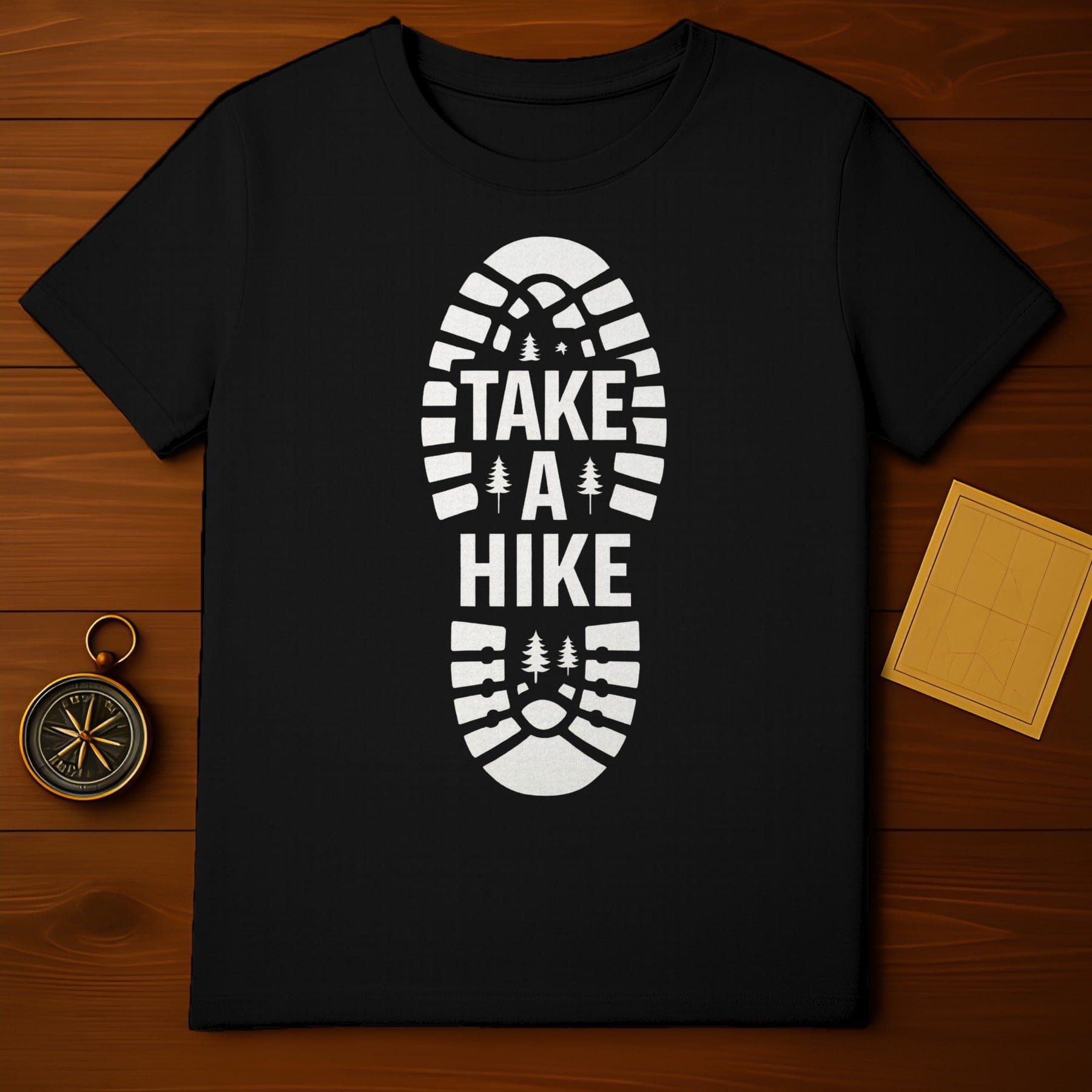 Take A Hike Footprint Design Outdoor Adventure Shirt