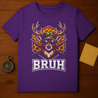 Purple T-shirt Featuring Cool Deer Illustration Design