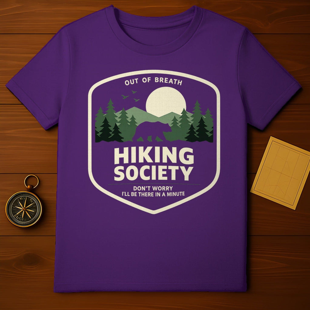 OUT OF BREATH HIKING SOCIETY Bear Forest Moon product type
Hiking
Hiking Society
Out Of Breath
Bear Design
Forest Scene
Mountain View
Nature Lover
Outdoor Life
Adventure Tee
Camping Gear
Wilderness Fun
Funny Quote
Sarcastic Humor
Purple Shirt
Graphic Print
Trekking Apparel
Explore More
Moonlight Bear
Pine Trees
Dont Worry Quote
