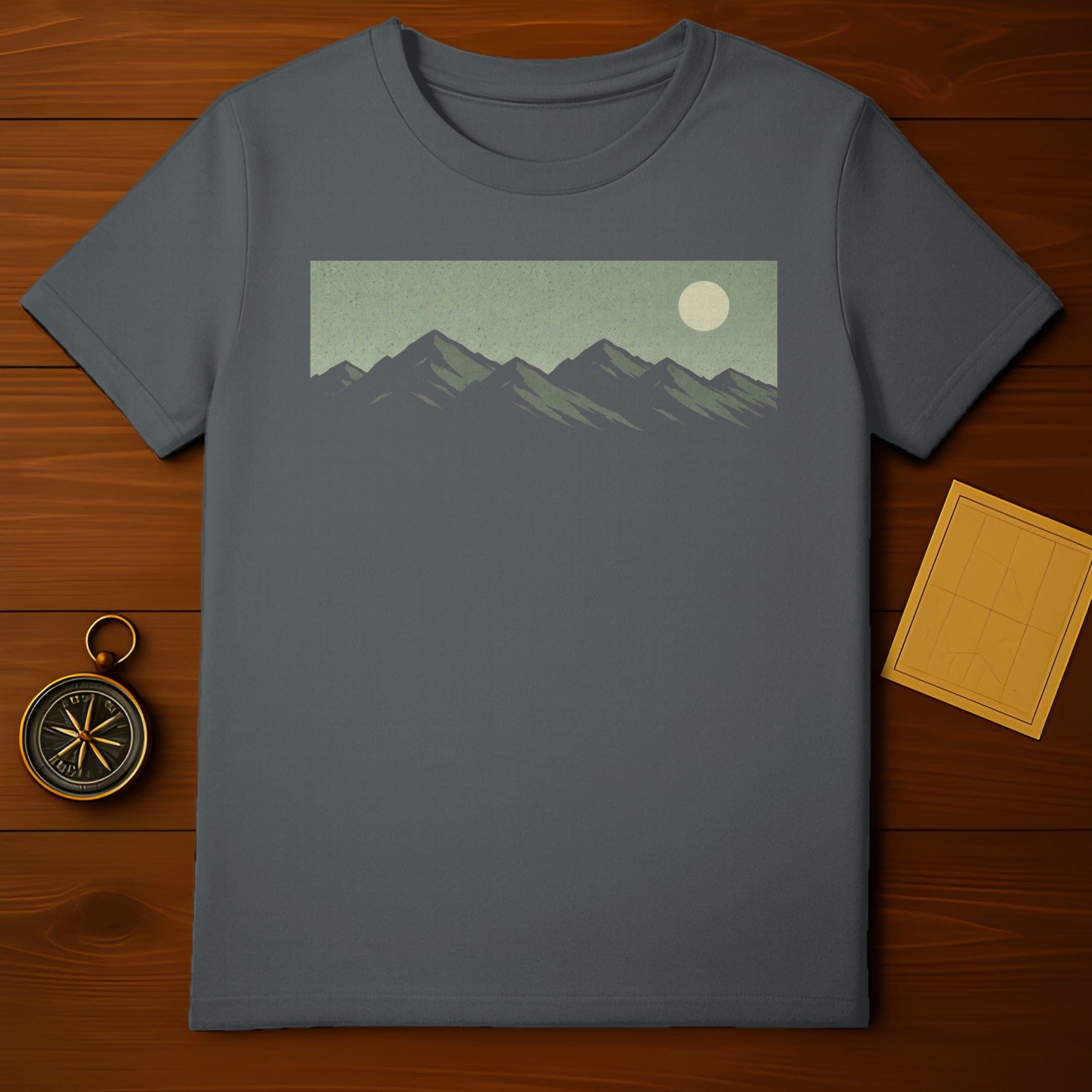 Retro Mountain Landscape Moon Dark Gray product type
Mountain
Landscape
Moon
Graphic tee
Outdoor
Nature
Adventure
Retro
Minimalist
Peaks
Wilderness
Scenic
Gray shirt
Dark gray
Apparel
Clothing
T-shirt
Travel
Explore
Vintage style