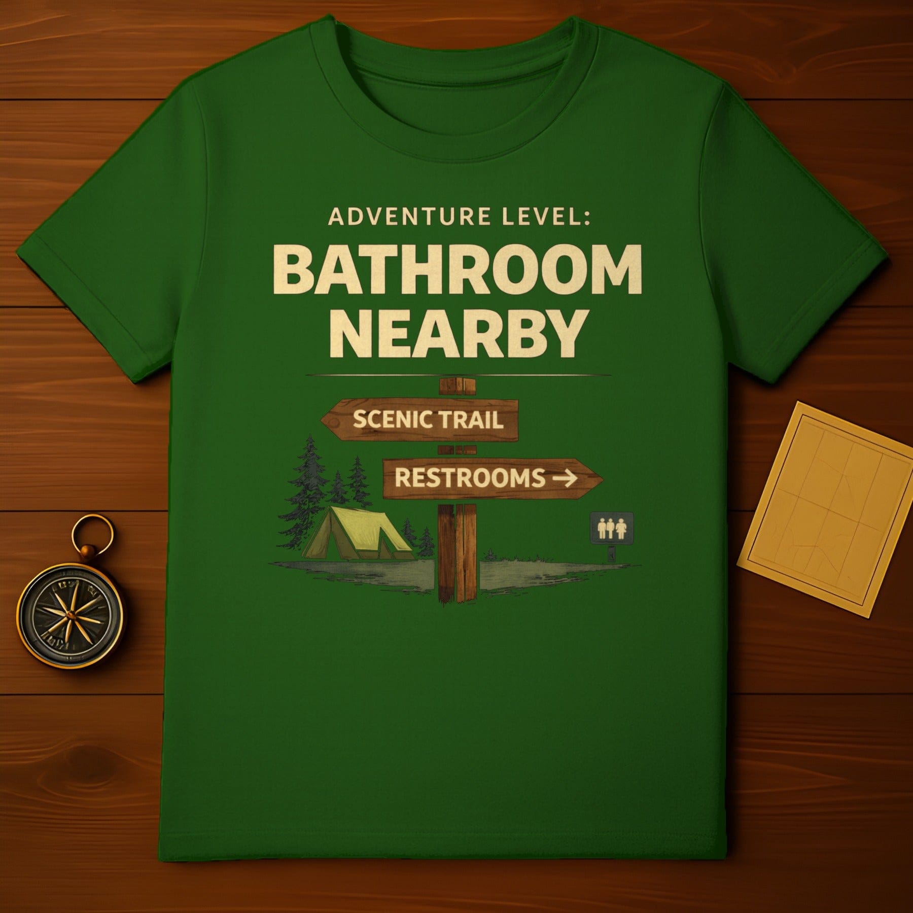Adventure Level Bathroom Nearby Scenic Trails Tee