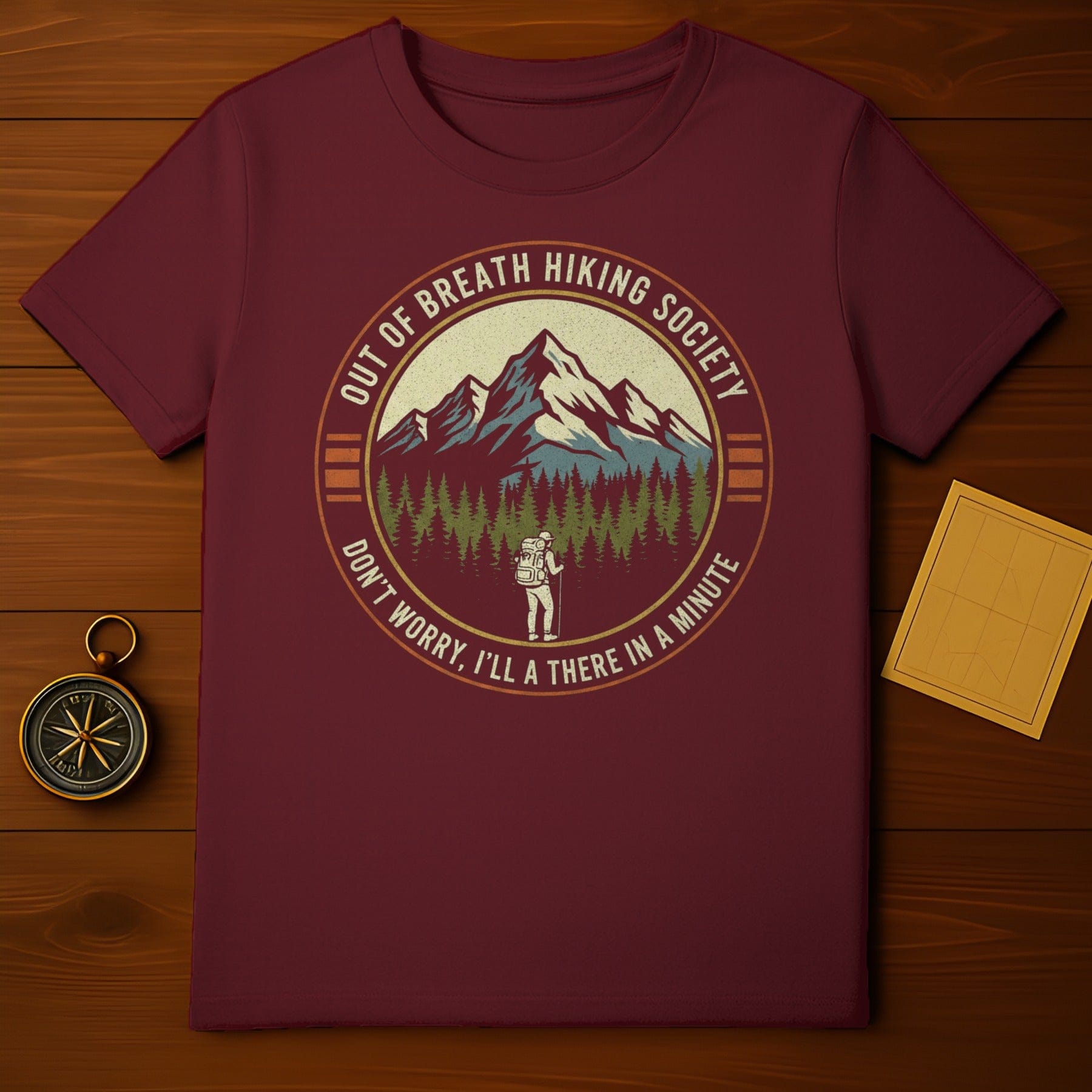 Out of Breath Hiking Society Graphic T-Shirt