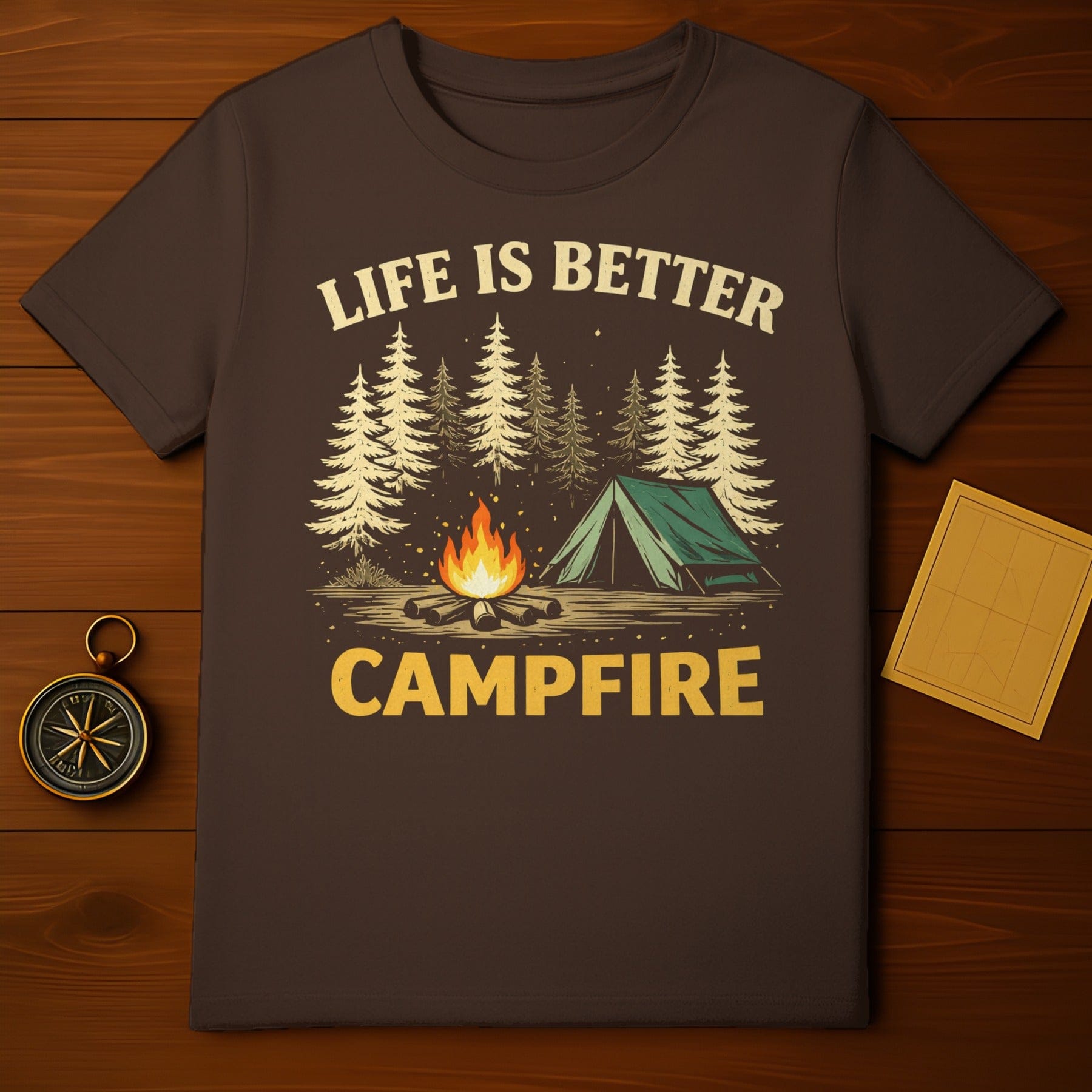 Life is Better Campfire Graphic Tee for Camping