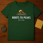 Roots TO Peaks Est 2025 Mountain Sun T-Shirt product type
Roots TO Peaks, Est 2025, Mountain graphic, Sun design, Adventure apparel, Outdoor lifestyle, Nature inspired, Green t-shirt, Hiking clothing, Travel shirt, Explorer gear, Camping attire, Wilderness lover, Landscape shirt, Summit seeker, Trekking top, Unique design, Graphic tee, New collection, Outdoorsman gift