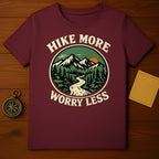 Hike More Worry Less Mountain Adventure Shirt