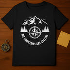 The Mountains Are Calling Graphic Compass T-shirt