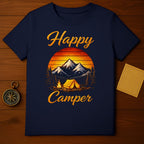 Happy Camper Mountains and Tent Graphic T-Shirt