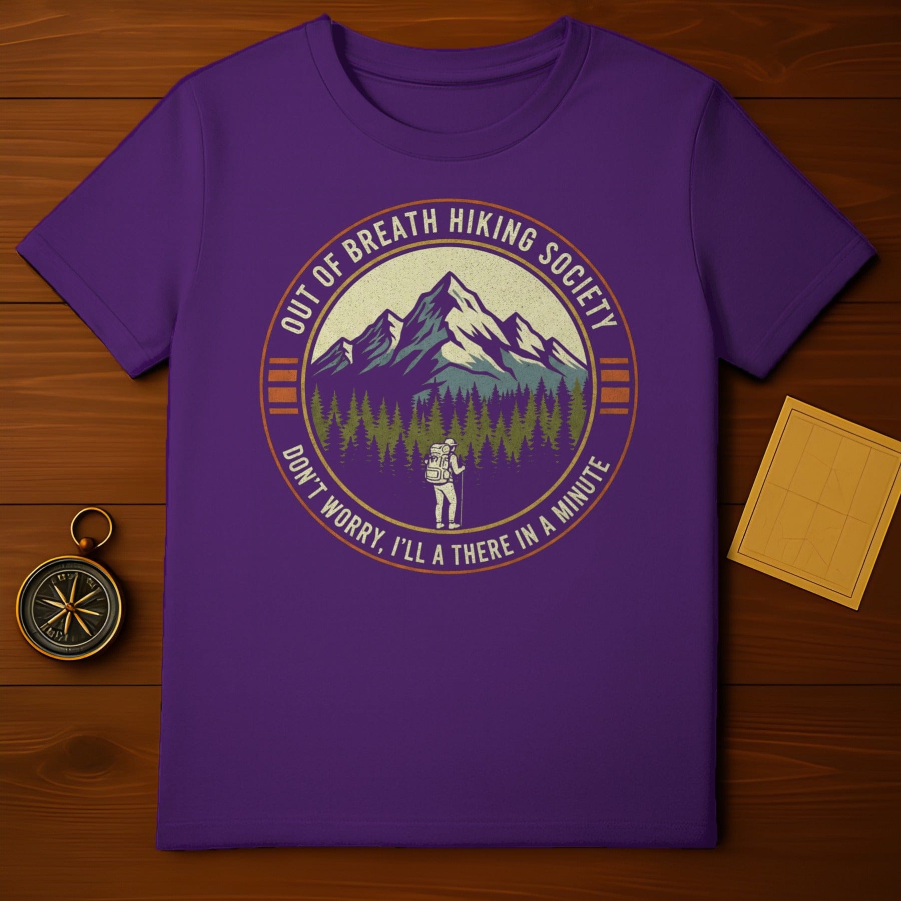 Out Of Breath Hiking Society Graphic T-Shirt