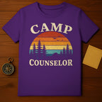 Retro Camp Counselor Sunset Design T-Shirt Product