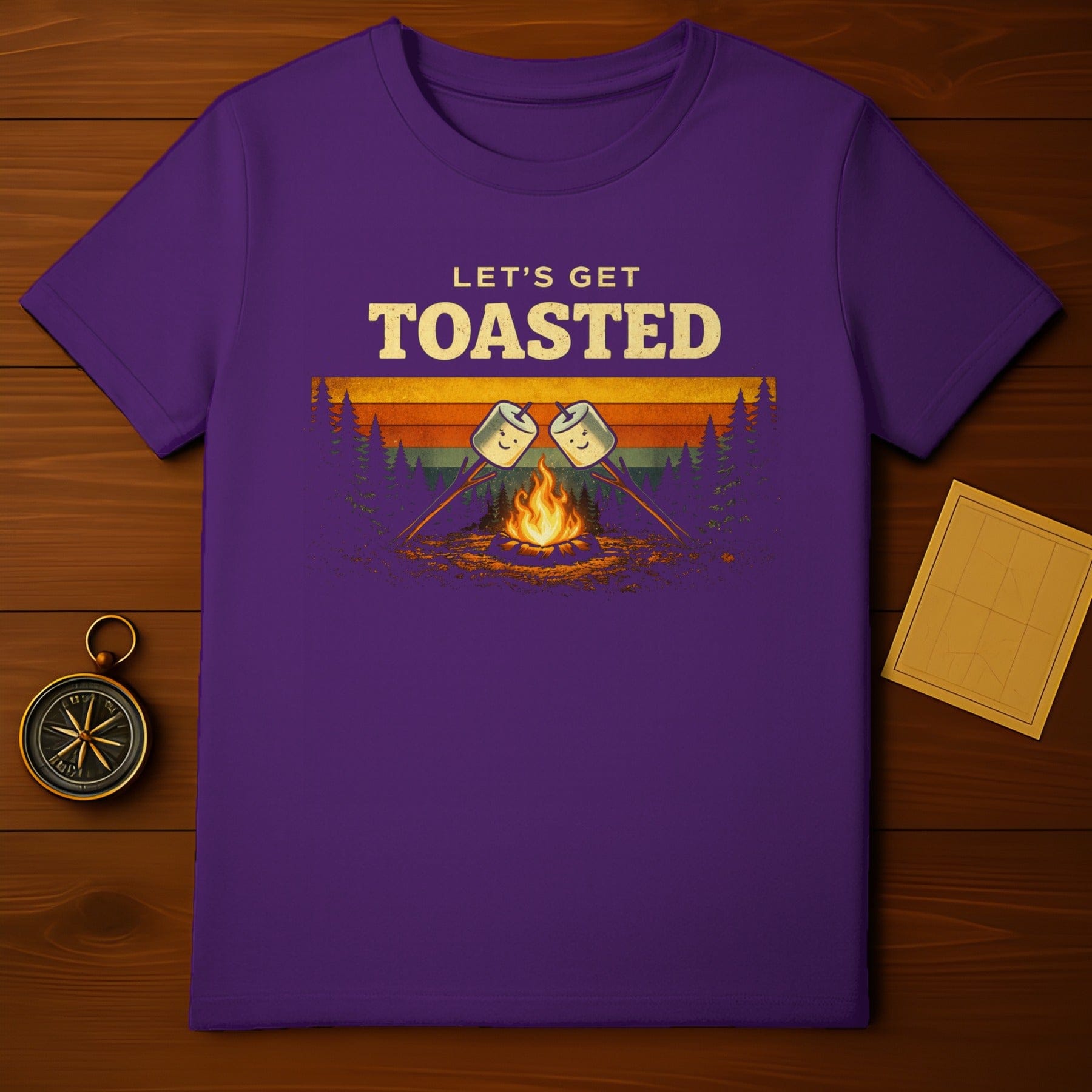Let's Get Toasted Campfire Marshmallows Shirt