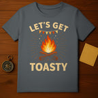 LET'S GET TOASTY Campfire Flags Funny T-shirt product type