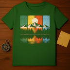 Colorful Mountain Reflection Graphic T-Shirt