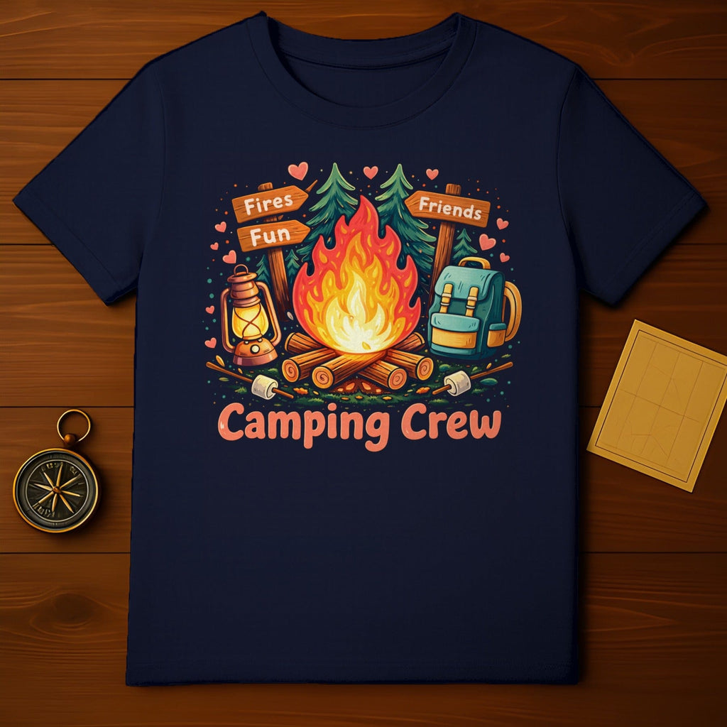 Fires Fun Friends Camping Crew T-shirt Camping Product