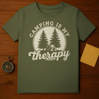 Camping Is My Therapy outdoor adventure t-shirt