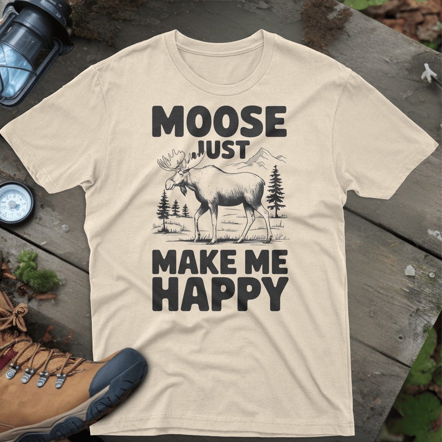 Moose Just Make Me Happy T-shirt product type