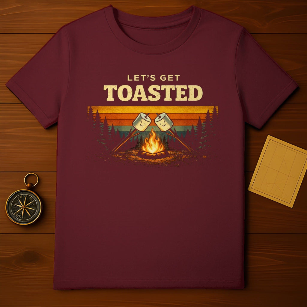 Let's Get Toasted Campfire S'mores Graphic T-shirt