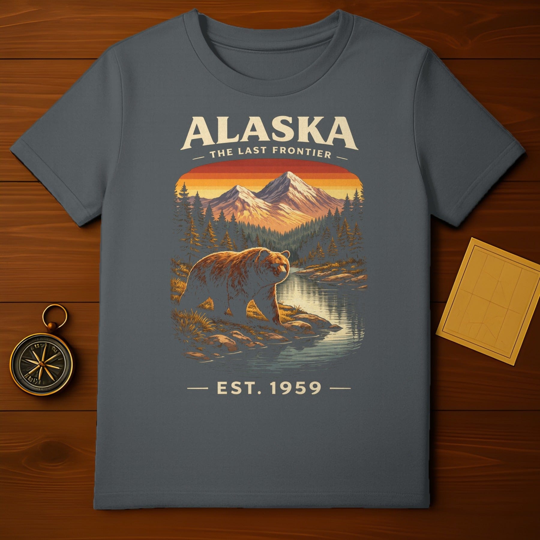 ALASKA THE LAST FRONTIER EST 1959 Bear Mountains t-shirt