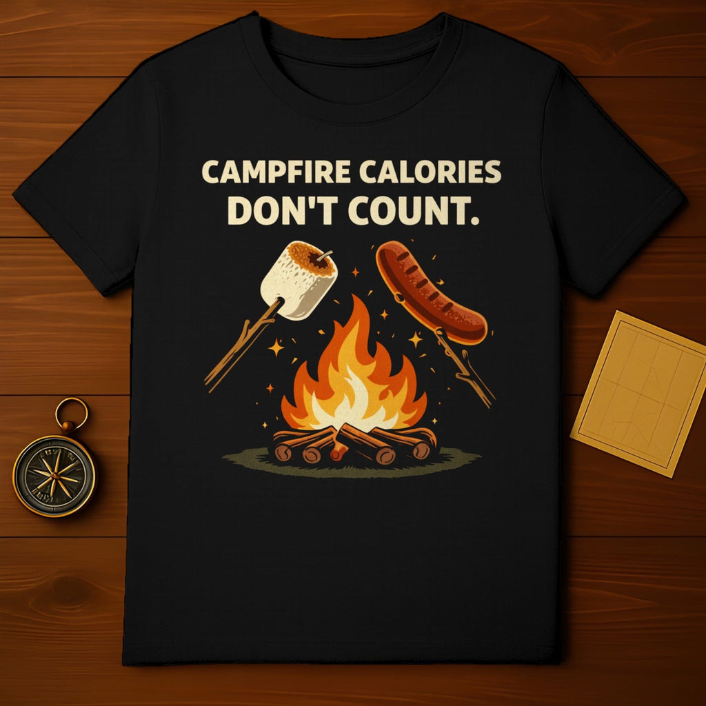 Campfire Calories Don't Count Graphic Tee Shirt
