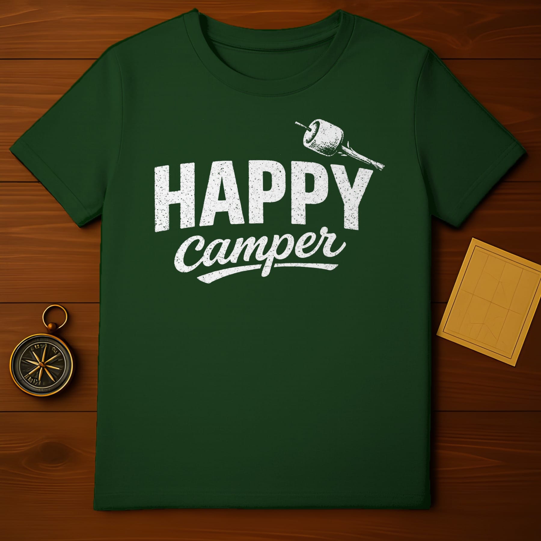 Happy Camper Graphic Tee Perfect for Outdoor Lovers