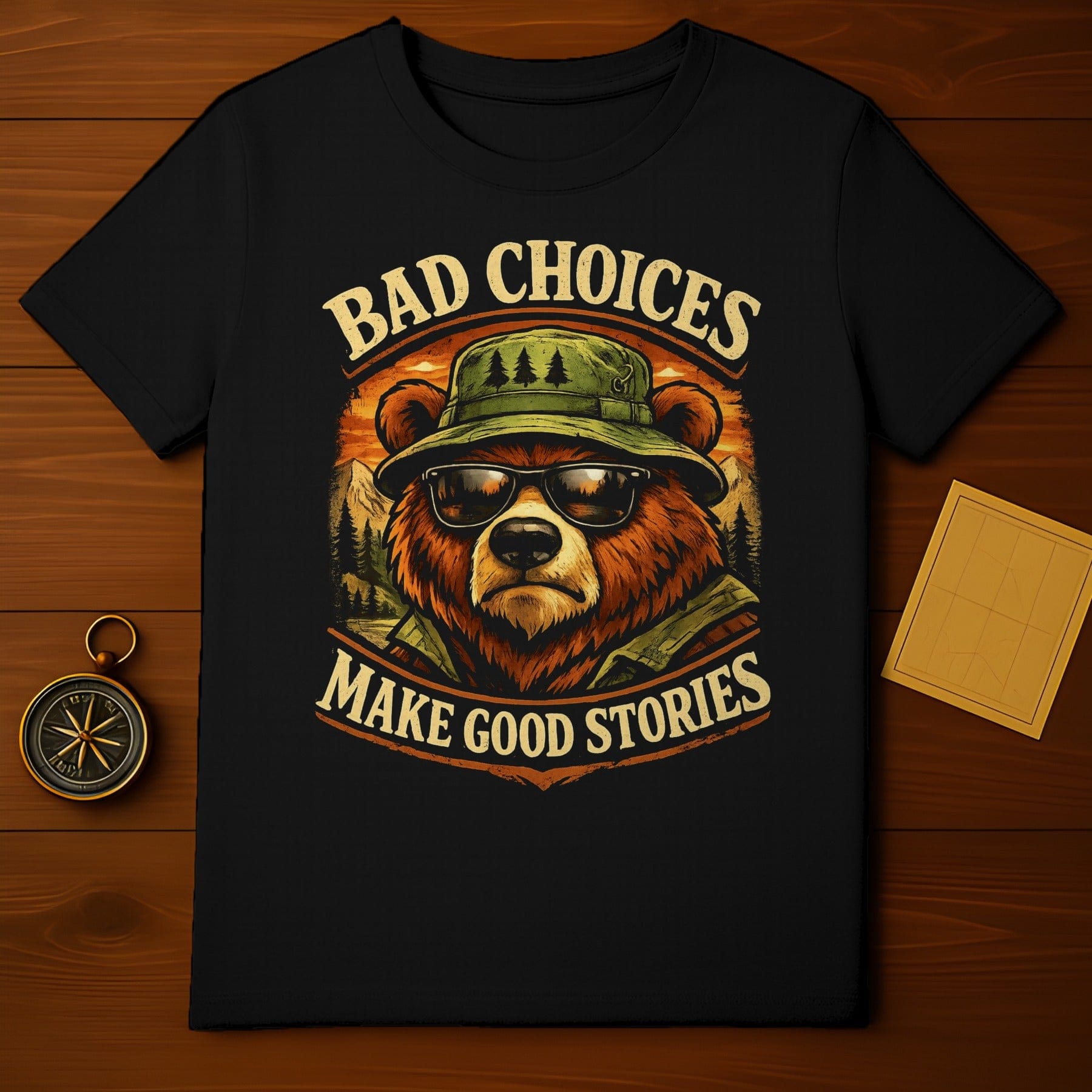 Bad Choices Make Good Stories Bear Graphic T-Shirt