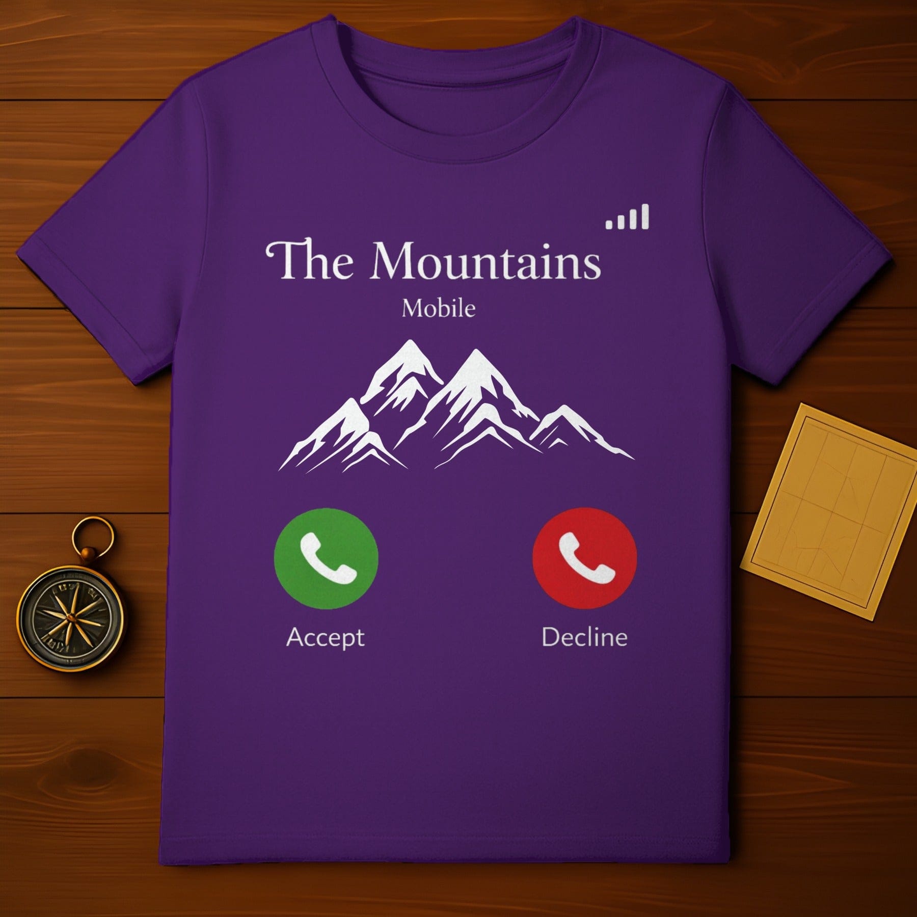 The Mountains Mobile Accept Decline T-Shirt