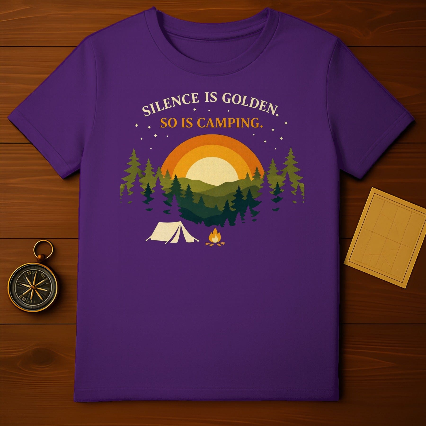 Silence Is Golden So Is Camping Outdoors Nature product type