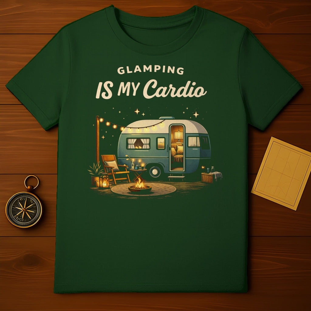 Glamping Is My Cardio Retro Camper Graphic T-Shirt