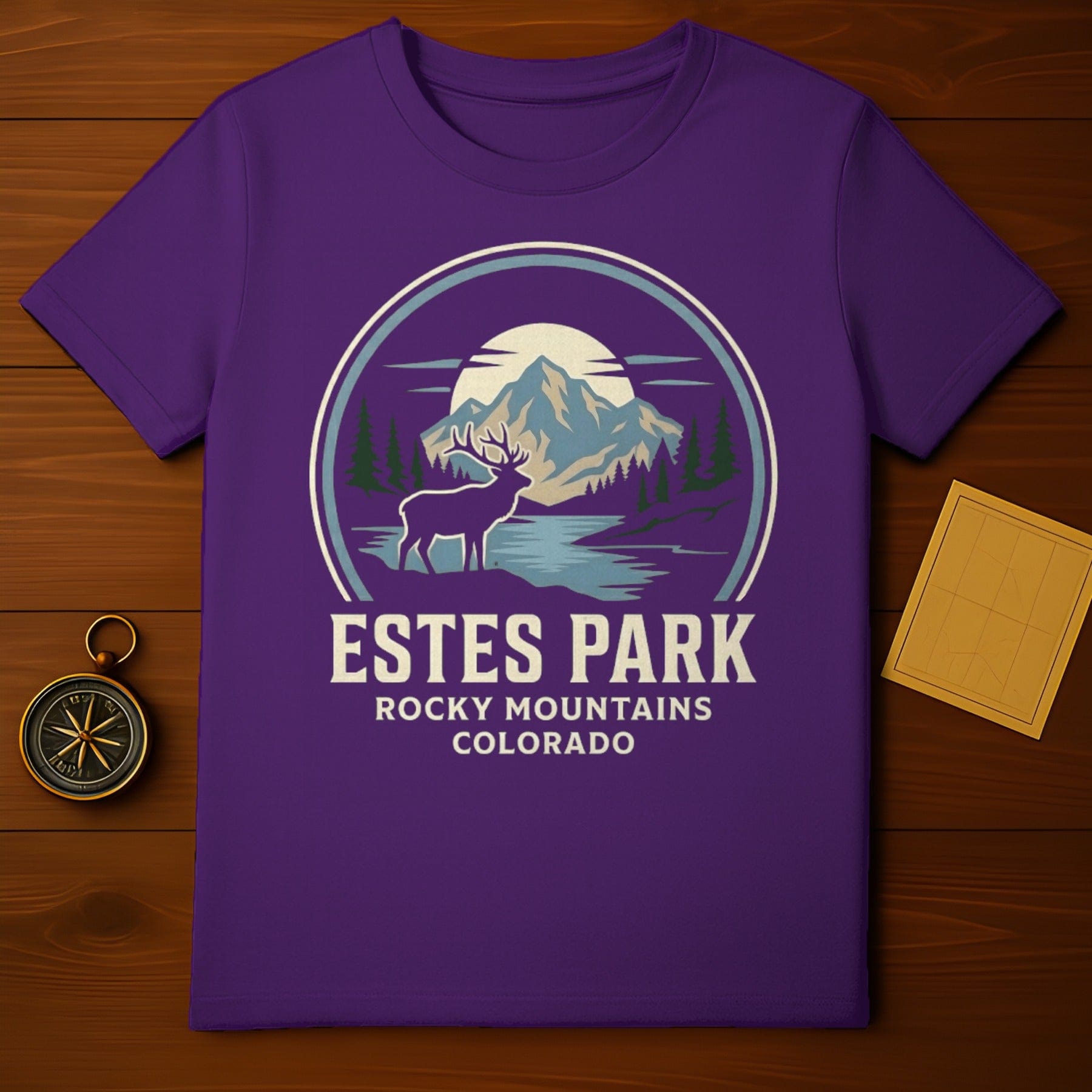 Estes Park Rocky Mountains Colorado Elk Nature Design T-Shirt product type