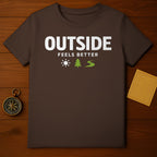 OUTSIDE FEELS BETTER Sun Tree Path Icons Shirt