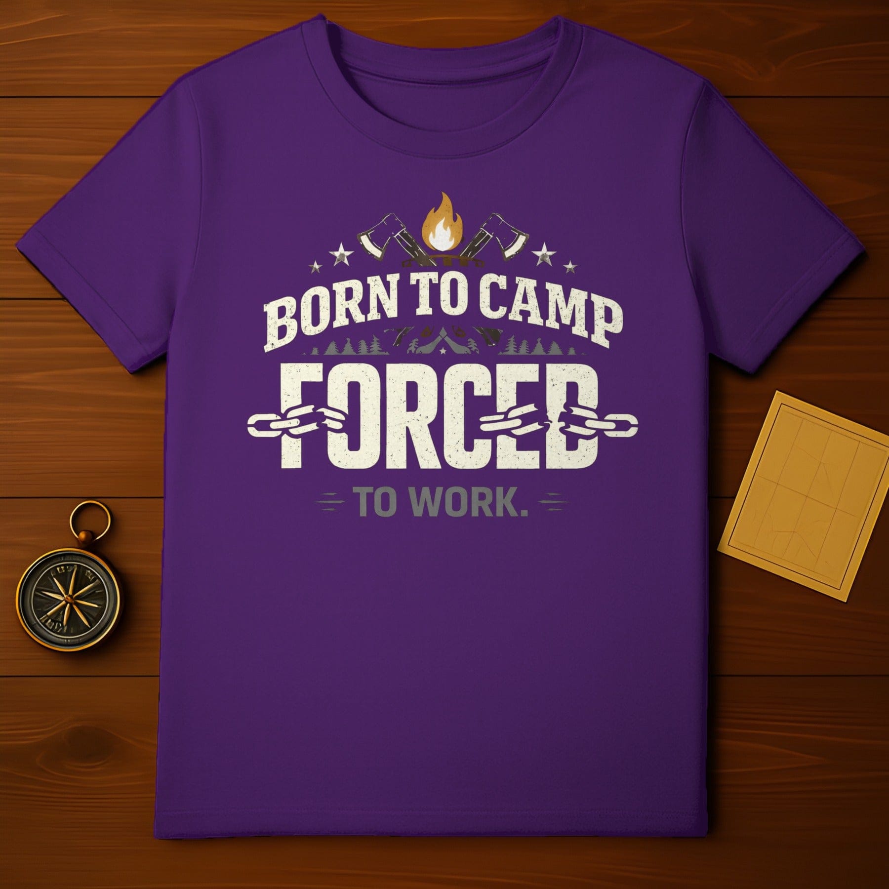 Born to Camp Forced to Work Graphic T-shirt
