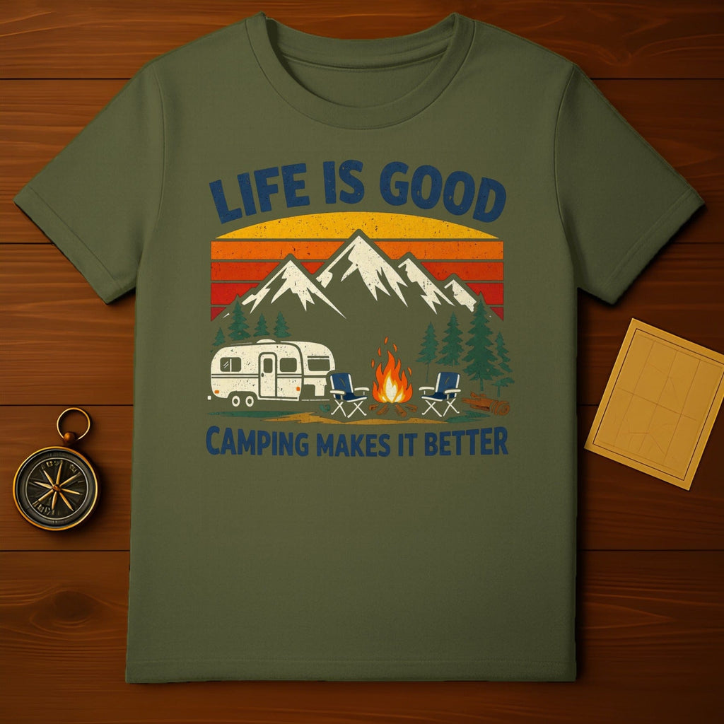 Life Is Good Camping Makes It Better T-Shirt