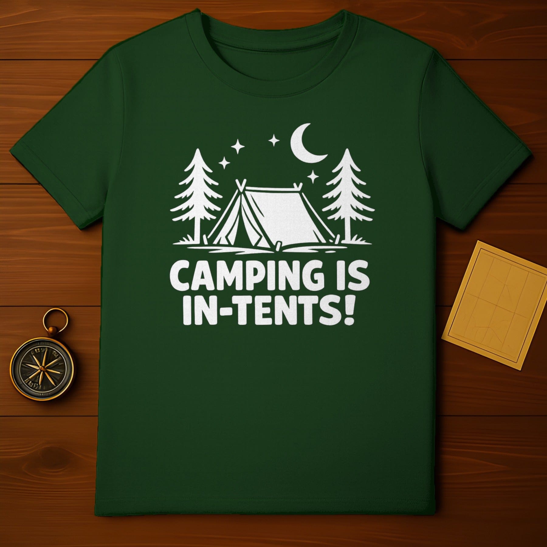Camping Is In-Tents Shirt Fun Outdoors Camping Tee