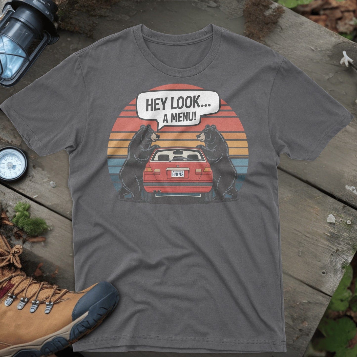 Fun Bears and Car Funny Graphic T-shirt product