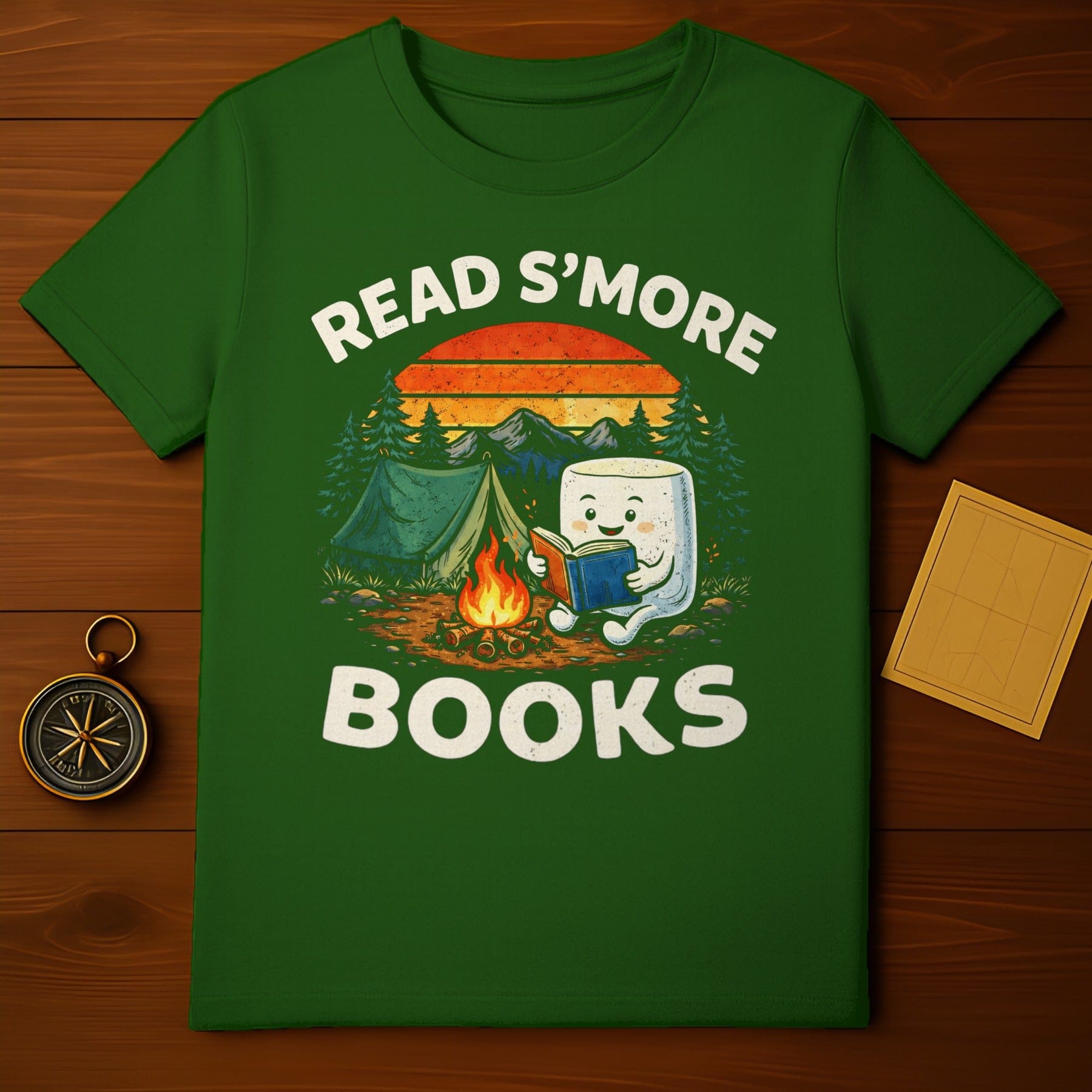 Read S'more Books Campfire Scene T-Shirt