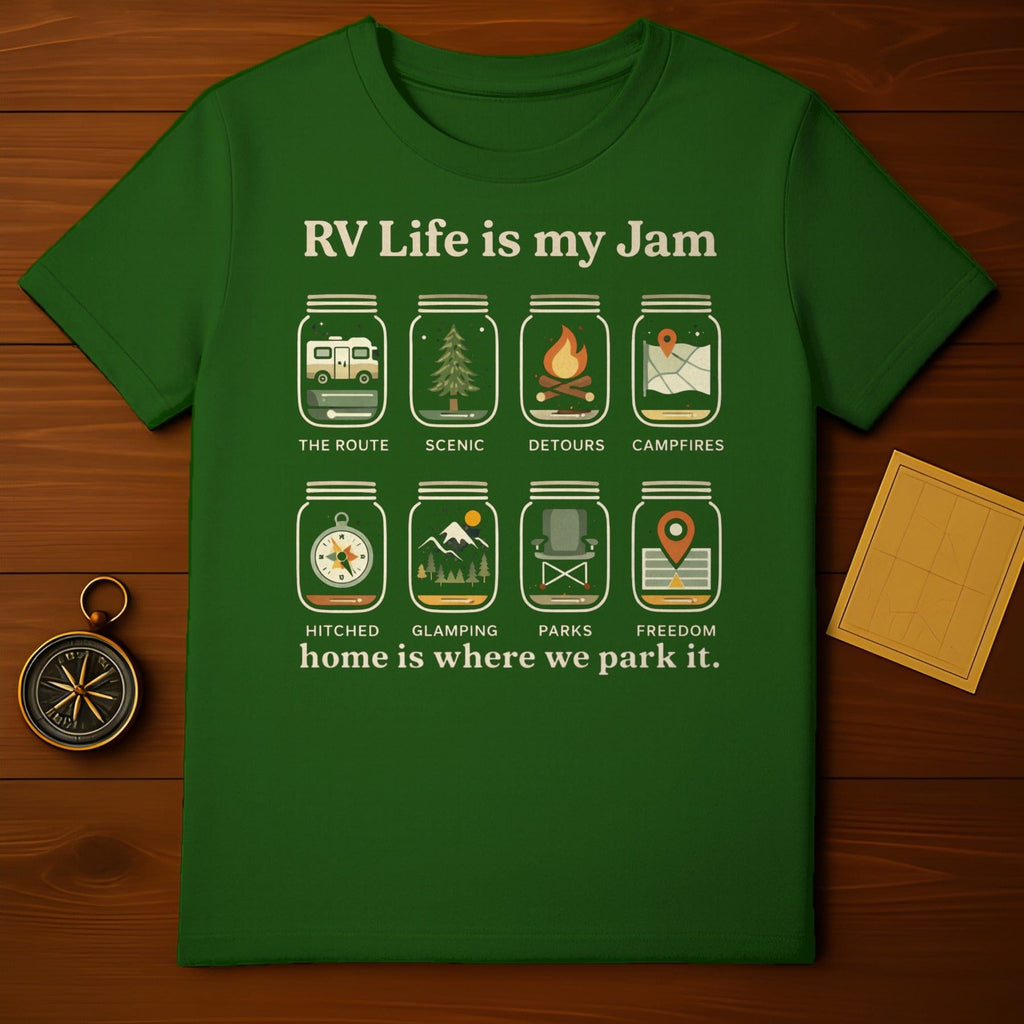 RV Life is my Jam home is where we park it tshirt