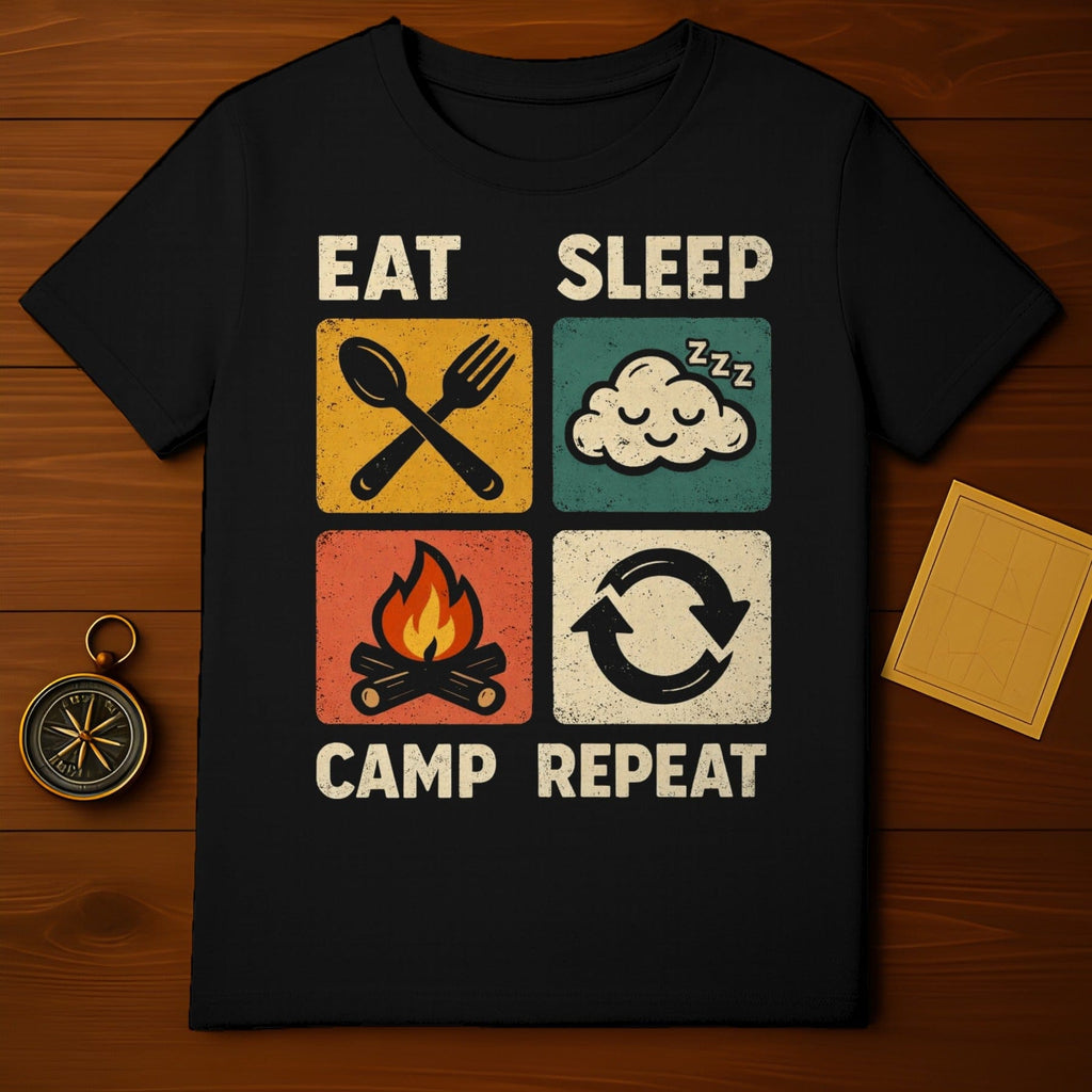 Eat Sleep Camp Repeat Outdoor Adventure Lifestyle product type