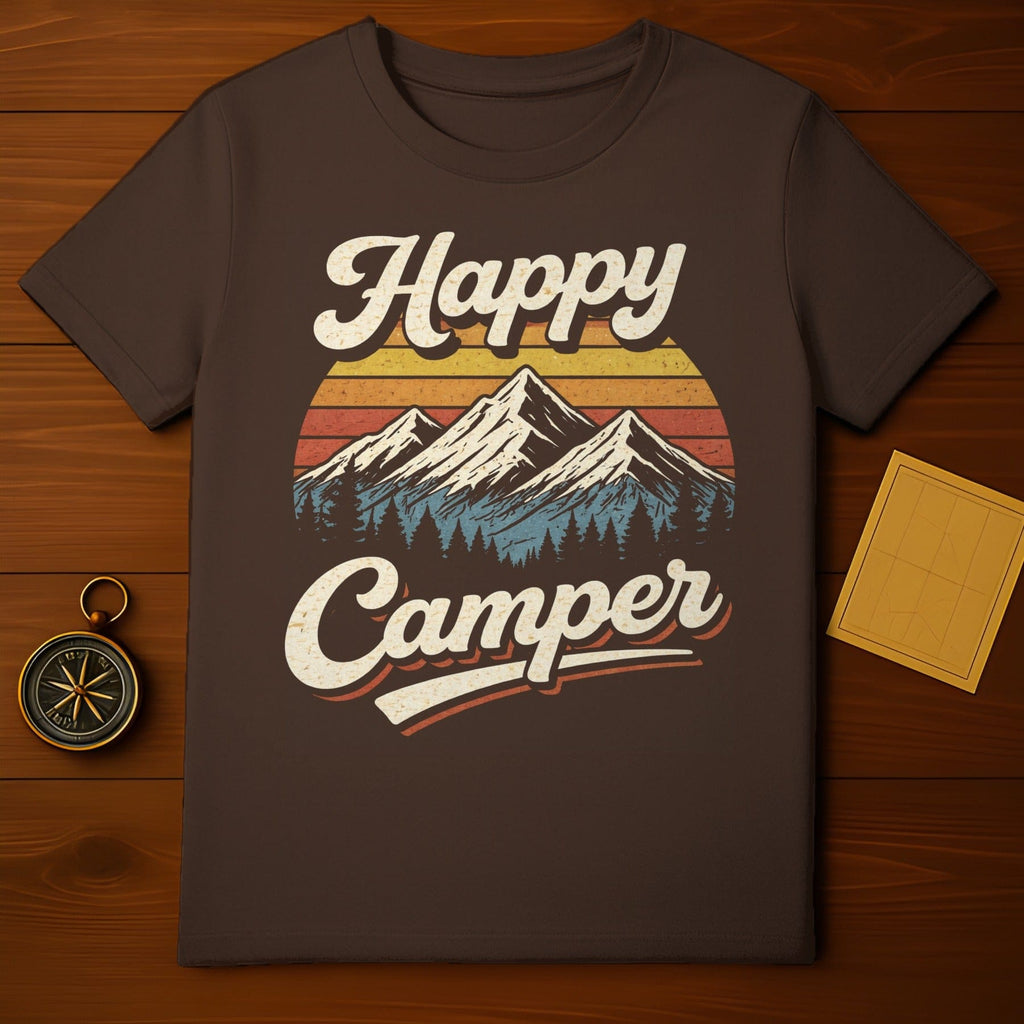 Happy Camper Mountains Graphic T-Shirt