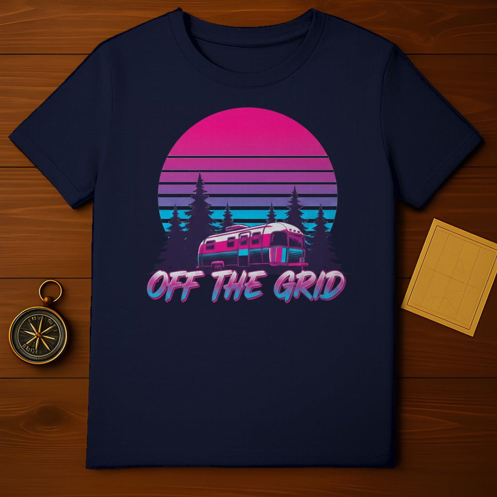Off The Grid Retro Camper Graphic T-Shirt